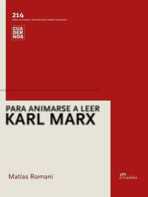 cover image of Para animarse a leer Karl Marx